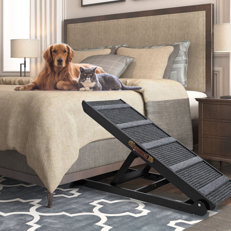 Split Ottoman Dog Ramp, Lightweight Folding Pet Ramps Stairs For
